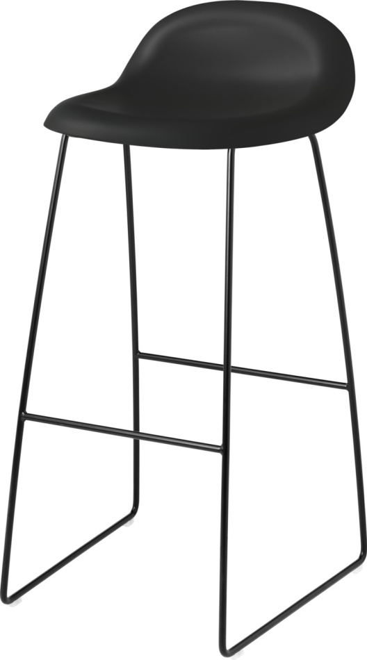 3 D Bar Stool Unupholstered Sledge Base Hirek Shell BL1 Table Lamp Y Bar Table