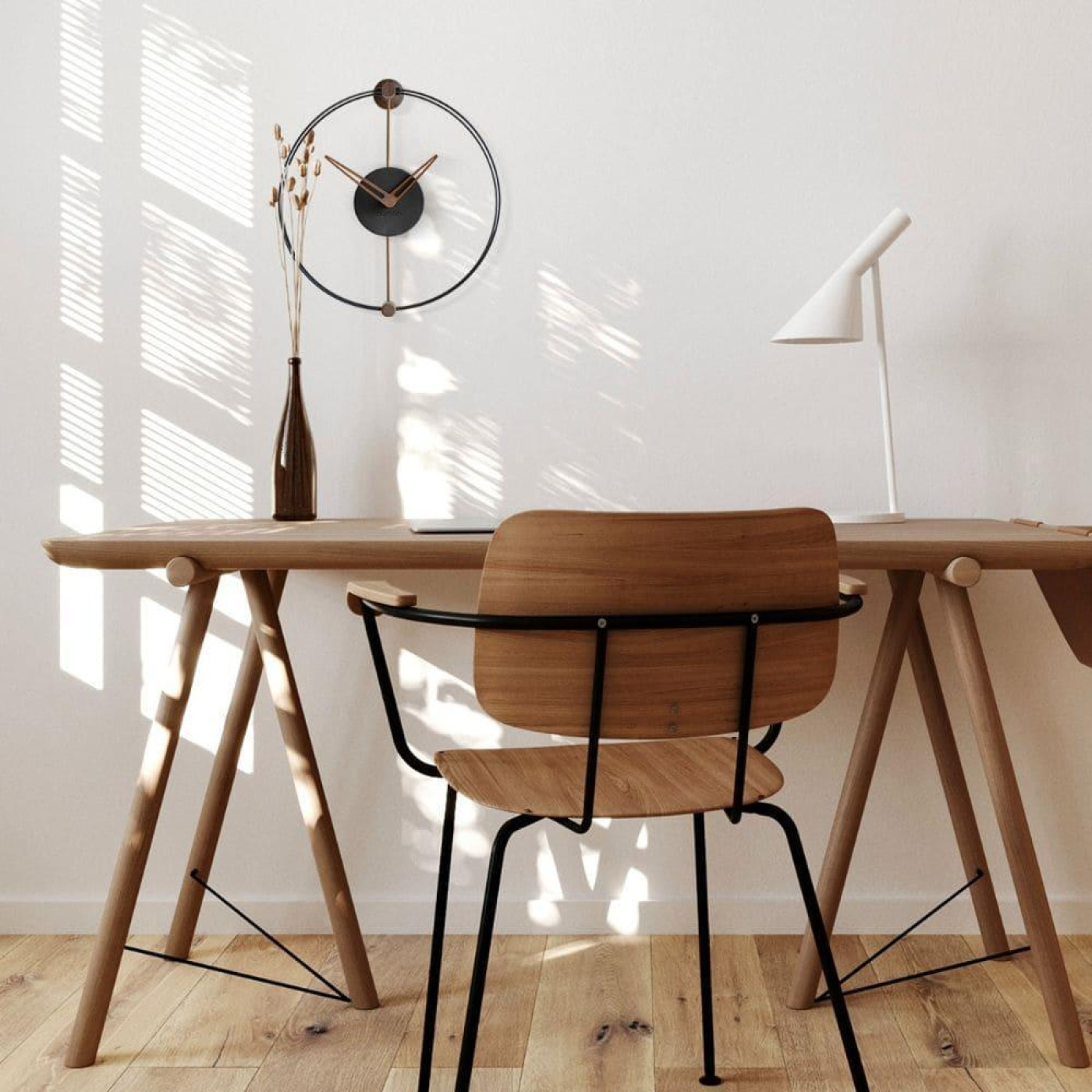 Nomon nano wall clock walnut black g2 v1699194745