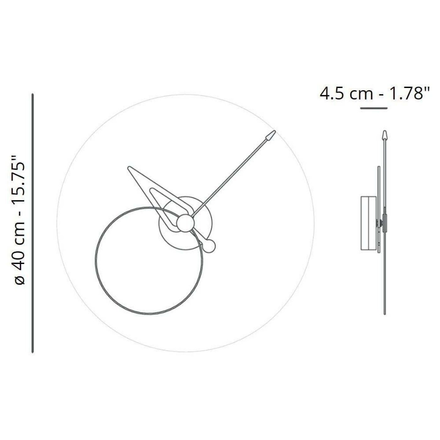 Nomon pico wall clock walnut black g3 v1699194747