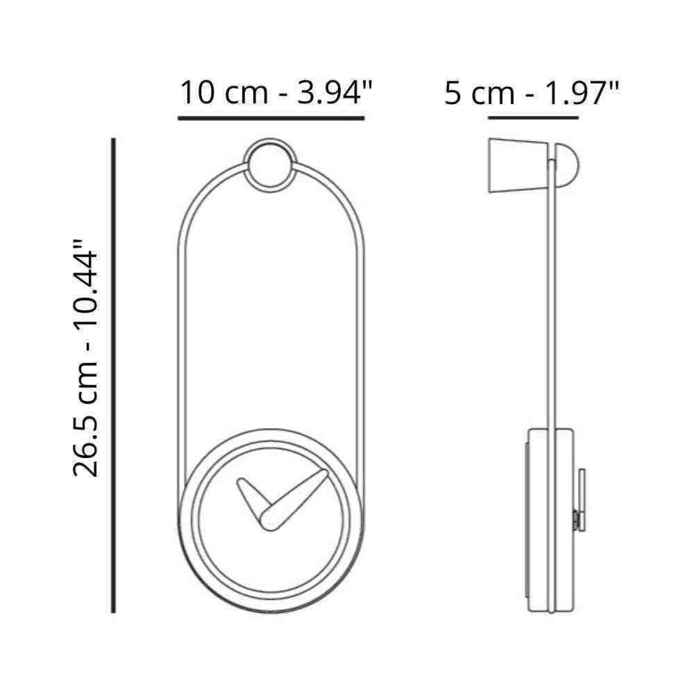 Nomon micro eslabon t wall clock walnut v1699194610