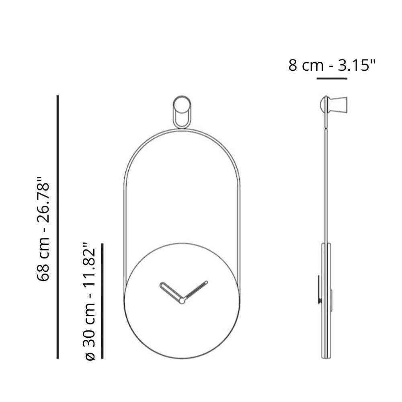 Nomon eslabon wall clock walnut brass g2 v1699194619