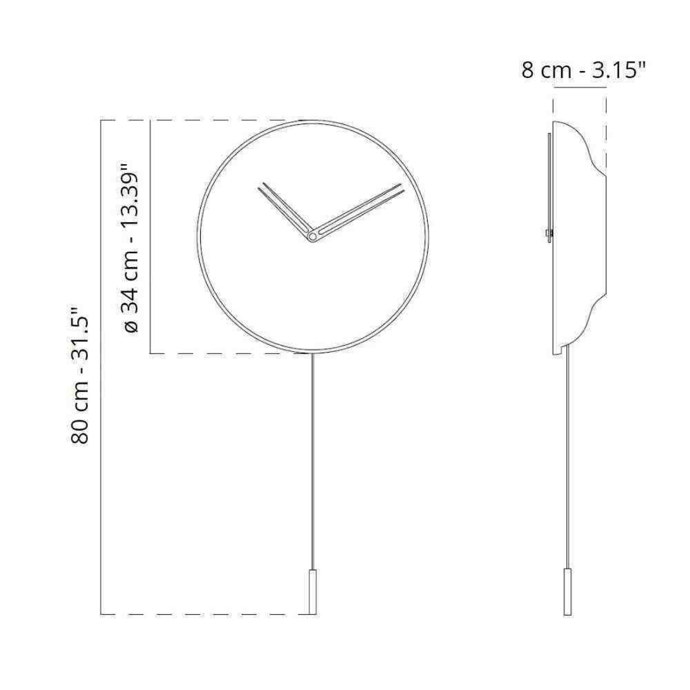 Nomon swing g wall clock brass g2 v1699194612