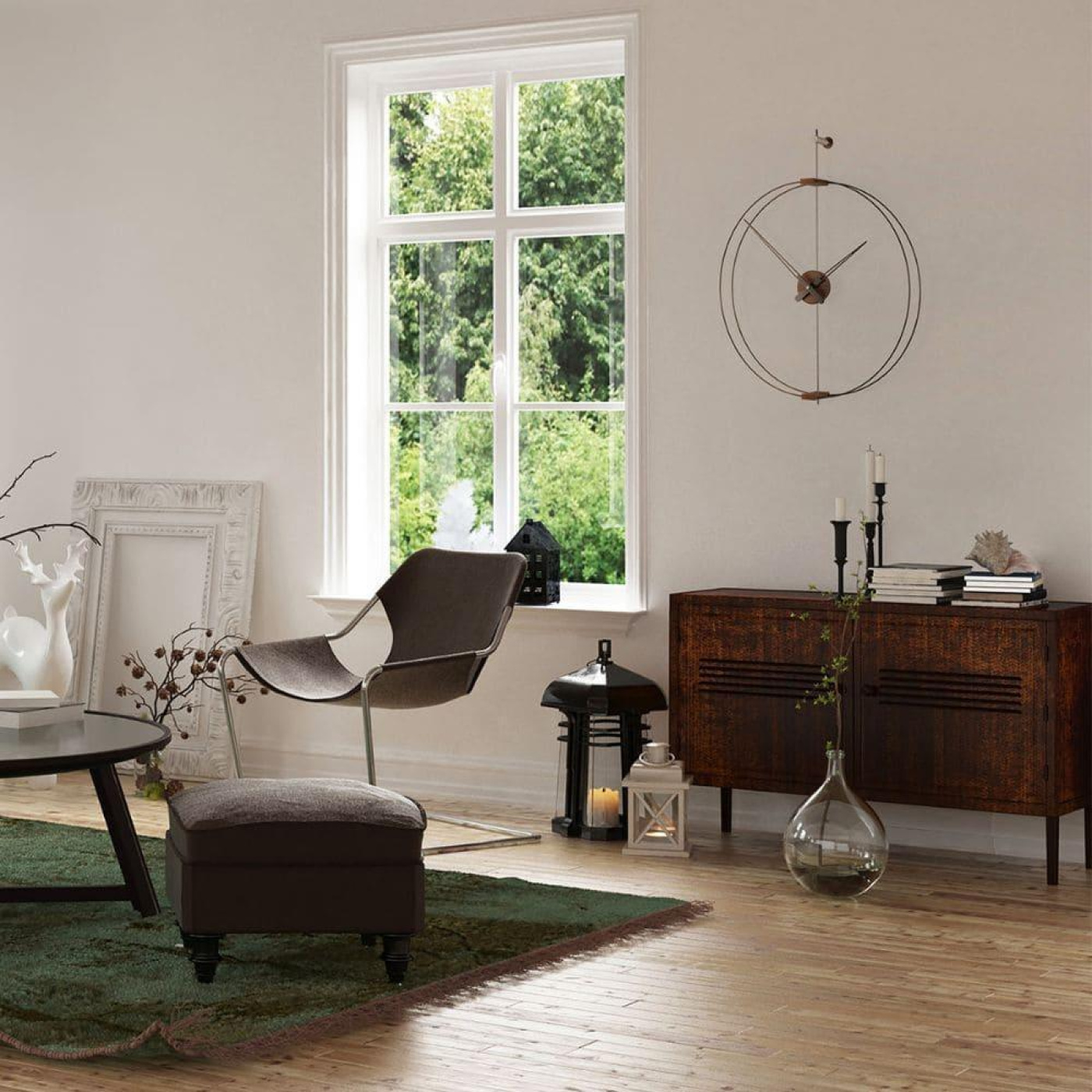 Nomon mini barcelona wall clock walnut g1 v1699194544