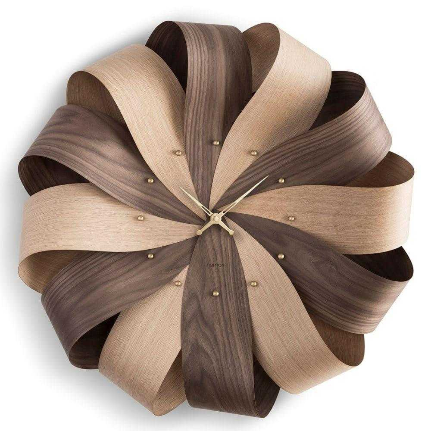 Nomon brisa xl mixto wall clock walnut v1699194553