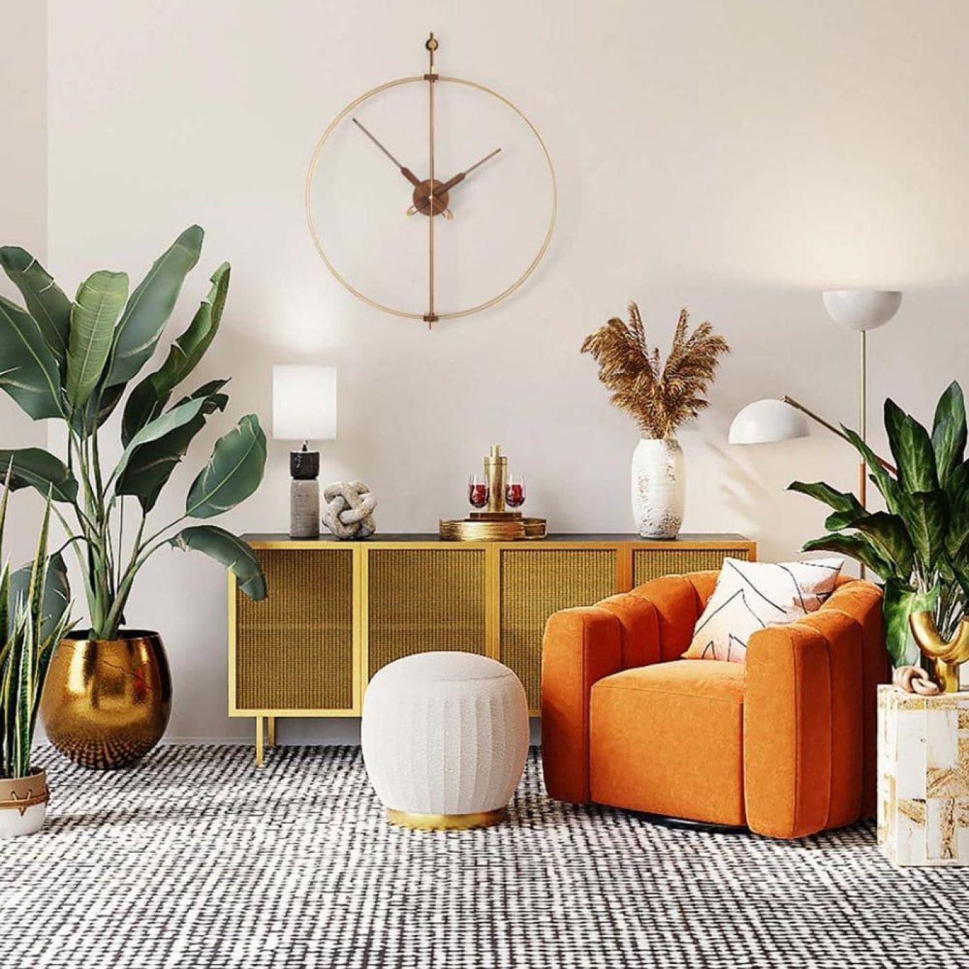 Nomon mini barcelona premium wall clock brass g1 v1699194492