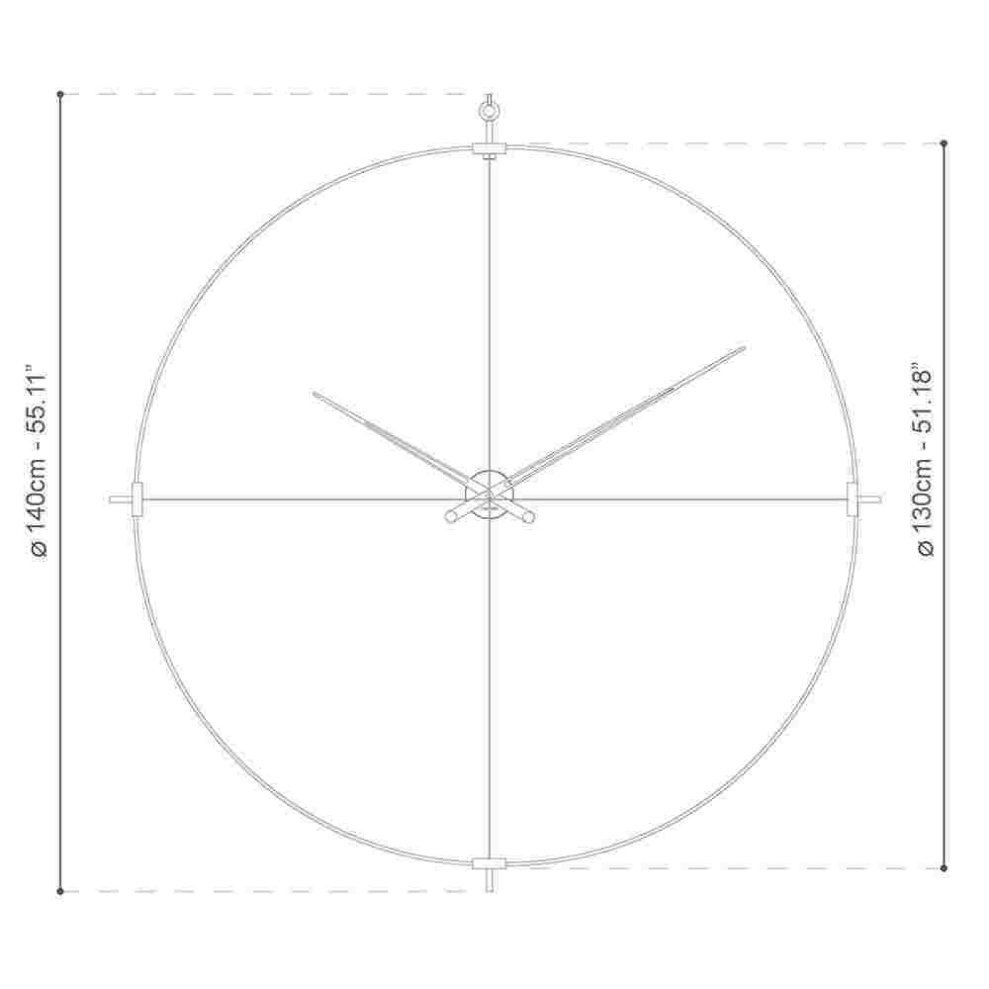 Nomon delmori g wall clock black walnut g2 v1699194436