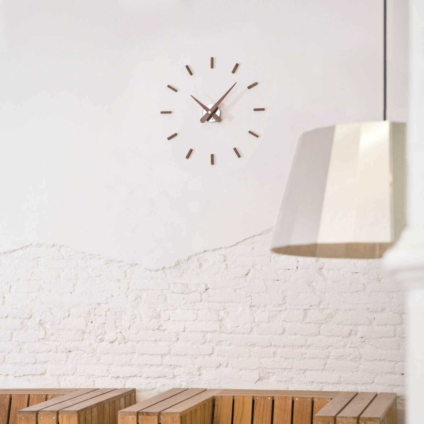 Nomon sunset i wall clock walnut steel with details in steel buy now on shopdecor 2 v1699246142
