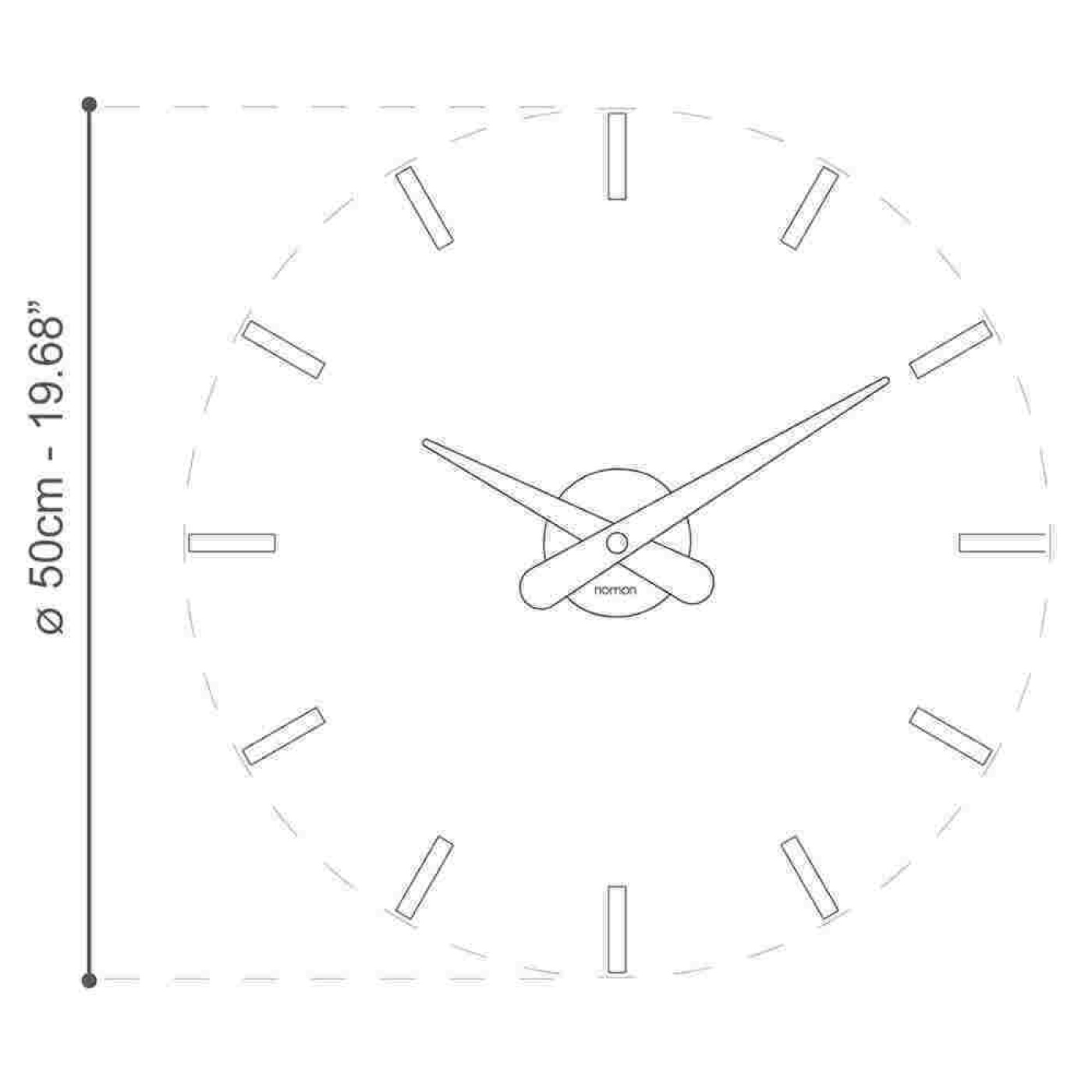 Nomon sunset i wall clock walnut steel with details in steel buy now on shopdecor 2 v1699246142