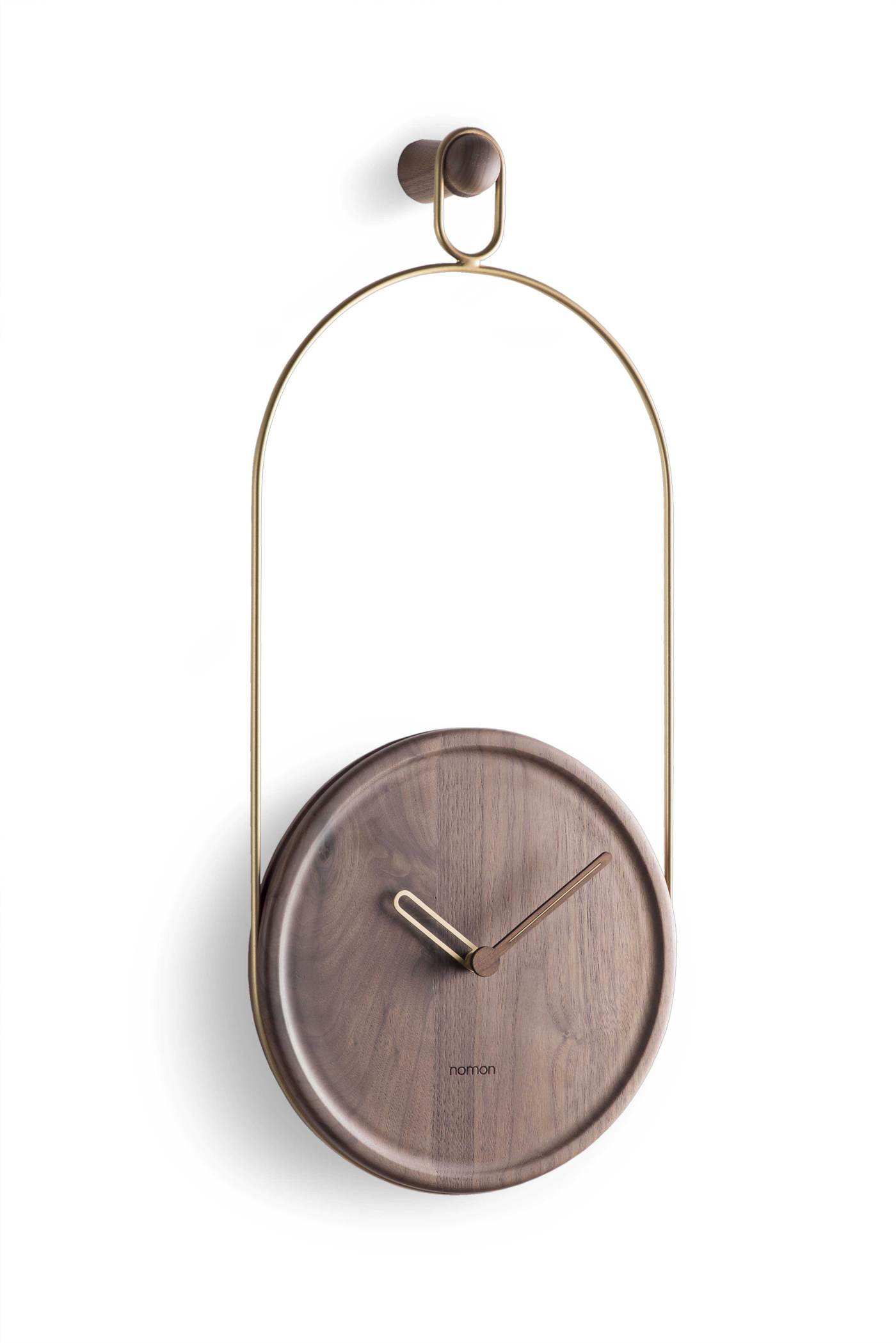 Nomon eslabon wall clock walnut brass g2 v1699194619