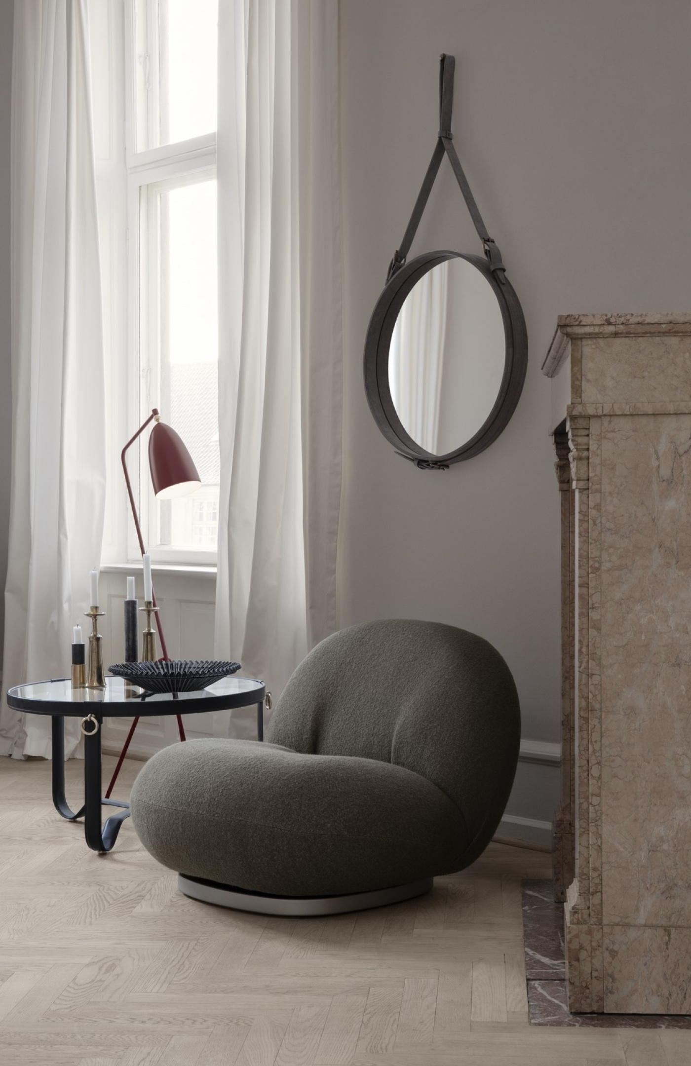 Adnet Wall Mirror Circular45 58