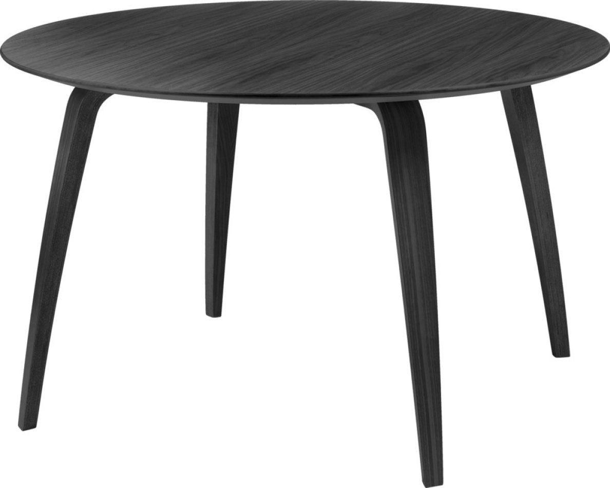 Semi Pendant GUBI Dining Table Round 3 D Dining Chair Unupholstered Center Base Hirek Shell