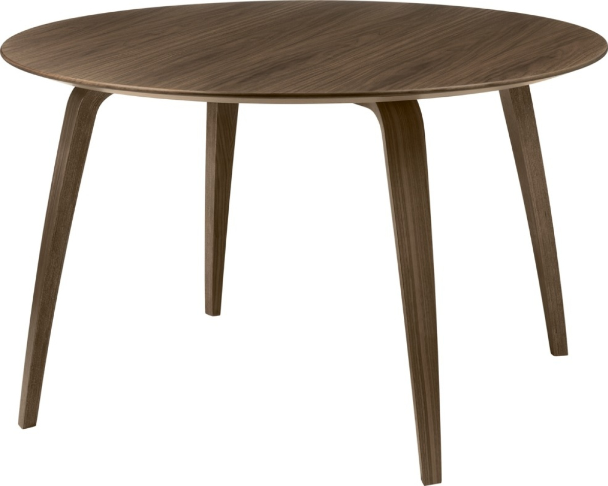 Semi Pendant GUBI Dining Table Round 3 D Dining Chair Unupholstered Center Base Hirek Shell