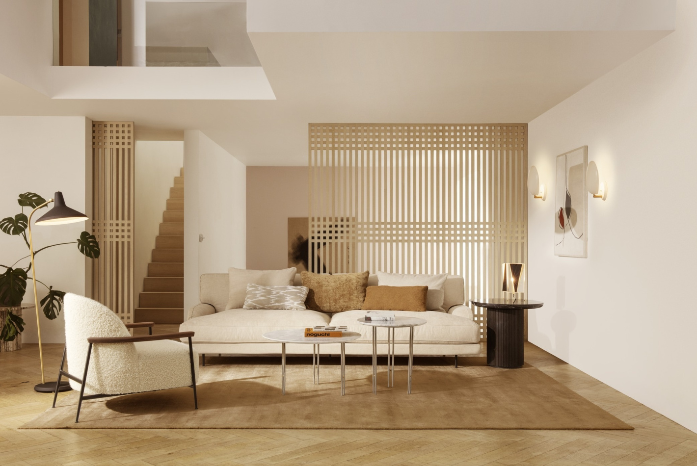 9602 Floor Lamp Pacha Lounge Chair IOI Coffee Table Epic Coffee Table Flaneur Sofa Cobra Wall Lamp On