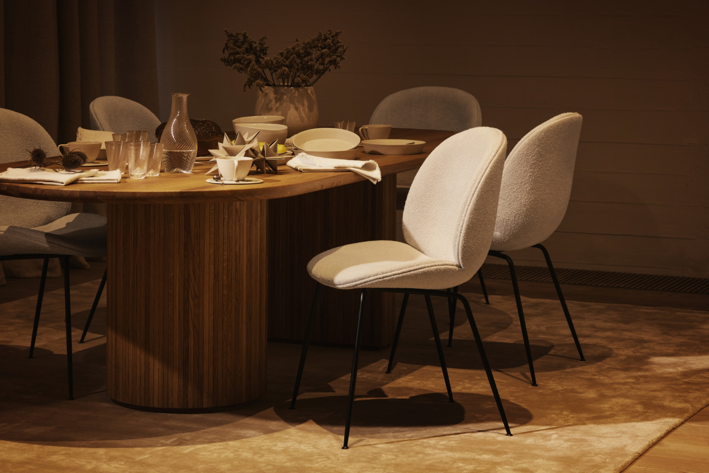 Beetle Bat Capsule Collection 9602 Floor Lamp Flaneur Sofa Beetle Dining Chair Grashoppa Floor Lamp Bat Dining Chair Moon Dining Table Semi Pendant