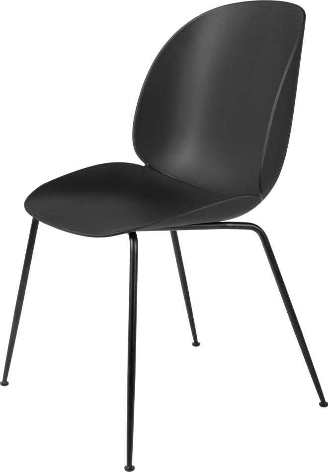 10024194 f3q beetle diningchair conic unupholstered black black 320224